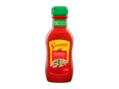 Klasikinis SUSLAVIČIAUS pomidorų kečupas, 1 kg
