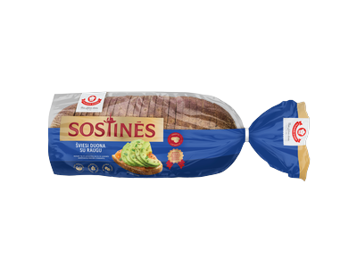 Duona SOSTINĖS, šviesi, su raugu, 800g