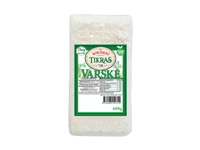 Varškė ROKIŠKIO TIKRAS, 9 % rieb., 600 g