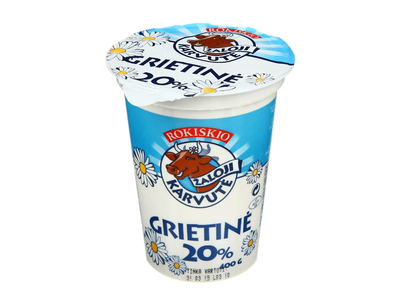 Grietinė ŽALOJI KARVUTĖ, 20 % rieb., 400 g