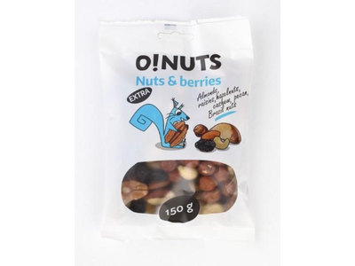 Riešutų ir razinų mišinys "EXTRA" "O!NUTS" 150 g