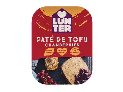Tofu paštetas LUNTER, su spanguolėmis, 150 g