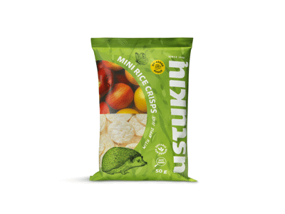 Mini ryžių trapučiai su obuolių sultimis USTUKIŲ MALŪNAS, 50 g