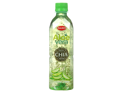 Gaiv. alavijų sulčių gėrimas ALEO CHIA su isp.šalav.sėklomis, 500 ml