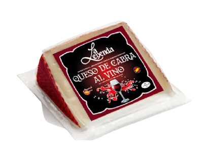 Ožkos sūris LA LEYENDA, su raudonojo vyno skoniu, 200 g.
