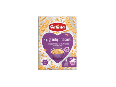 Trijų grūdų dribsniai GALINTA, 4 x 60 g, 240 g