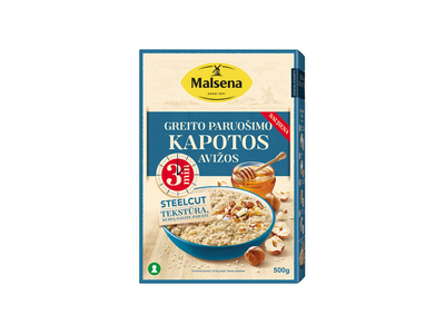 Kapotos avižos STEEL CUT, Malsena, 500 g