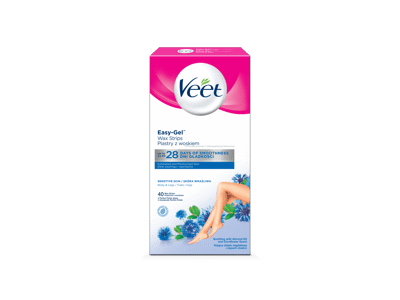 „Veet Professional“, kojų ir kūno depiliavimo vaško juostelės, skirtos jautriai odai, 40 vnt.