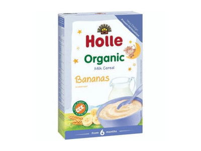 Ekologiška pieniška košė HOLLE, su bananais (nuo 6 mėn.), 250 g