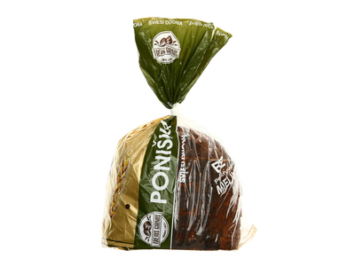 Šviesi bemielė duona PONIŠKA, 600 g