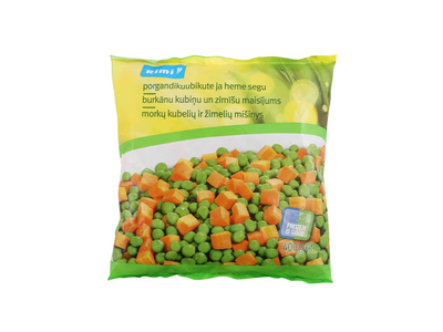 Šald. morkų kub. ir žirn. mišinys RIMI, 400 g
