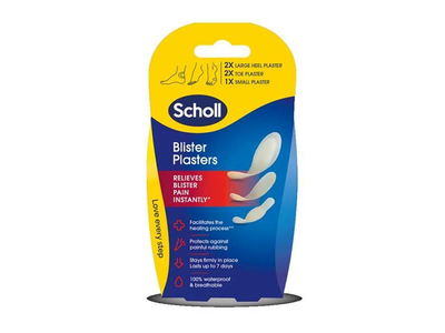 Pleistrai pūslelėms SCHOLL (įvairių dydžių), 5vnt.