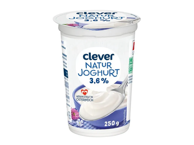 Natūralus jogurtas CLEVER 3,6% rieb., 250 g