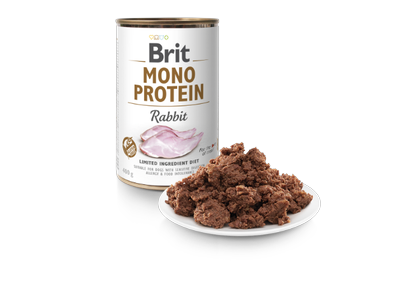 Konservuotas ėdalas šunims BRIT CARE, Mono Protein Rabbit, 400 g