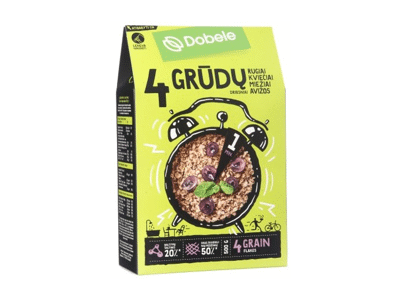 4 grūdų dribsniai DOBELE, 500 g