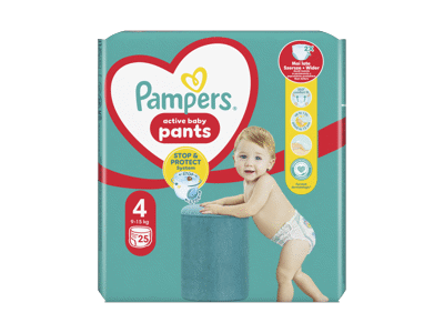 Sauskelnės-kelnaitės PAMPERS Pants, Carry Pack, 4 dydis, 25 vnt.