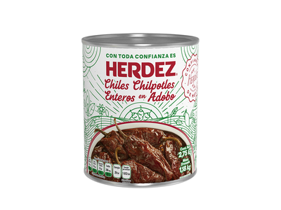 Aitrieji pipirai HERDEZ, "Chipotle", Adobo padaže, 2,75kg/1,18kg
