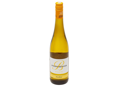 Baltas pusiau saldus vynas JOHANN BRUNER Lieblich (11%), 0,75 l