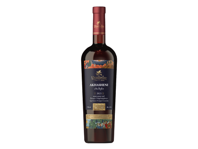 Vynas, DUGLADZE, Akhasheni, pusiau saldus, raudonas, 11%, 0,75l