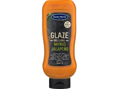 BBQ padažas-glajus SANTA MARIA, su mangais ir jalapeno aitriosiomis paprikomis, 1050 g