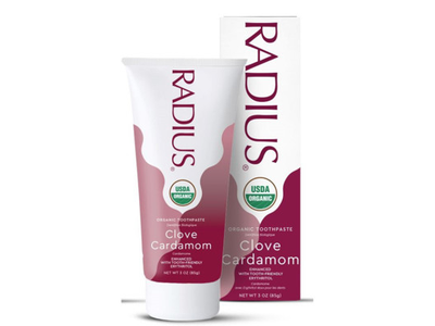 RADIUS CARDAMOM CLOVE, ekologiška dantų pasta su kardamonu ir gvazdikėliais, 85 g