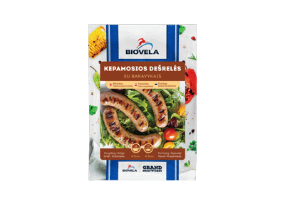 Virtos kepamosios dešrelės su baravykais BIOVELA, I. r., 300 g