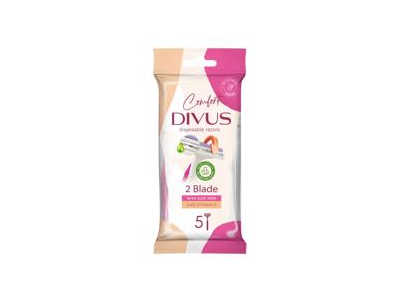 Moteriški vienkartiniai skustuvai DIVUS2, 5 vnt., 5 vnt.