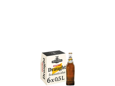 Švyturys Ekstra Draught (stikl.) 6 x 0.5 L