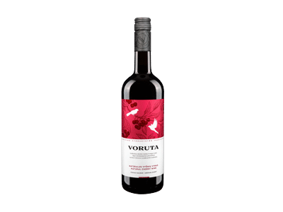 Natūralus raudonasis pusiau saldus vyšnių vynas VORUTA, 750 ml