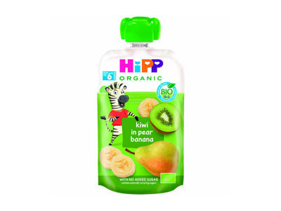 Ekologiška kriaušių, bananų ir kivių tyrelė HIPP nuo 6 mėn., 100 g