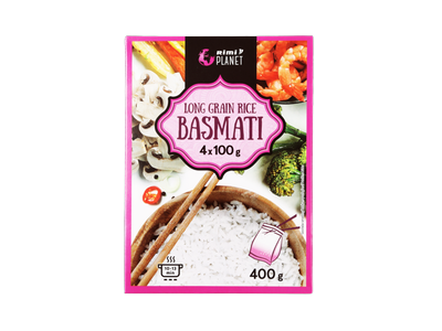 Ilg. basmati ryžiai RIMI PLANET, 4 x 100 g
