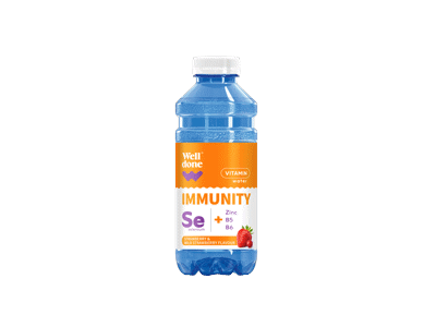 Vitaminizuotas gėrimas WELL DONE braškių skonio, 600 ml