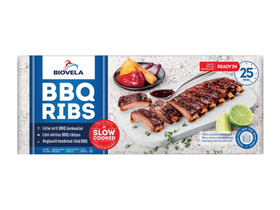 Lėtai virti marin. kiaulien. šonk. su barbekiu padažu, a.r., 500 g