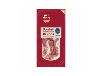 Karštai rūkyta šoninė WELL DONE, a. r., 100 g