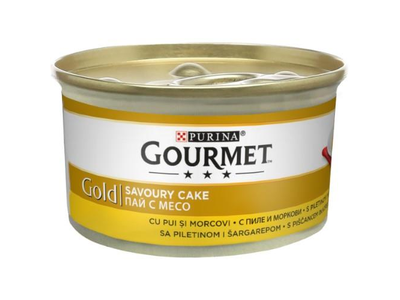 Konservuotas kačių ėdalas GOURMET Gold Svry Cake, su vištiena, 85g