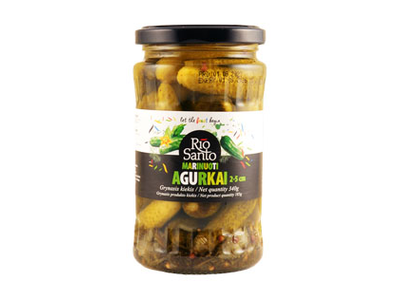Marinuoti agurkai RIO SANTO, 2–5 cm, 340 g