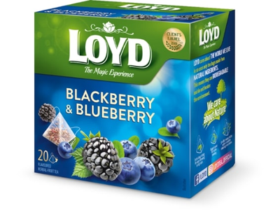 Vaisinė arbata LOYD, gervuogių ir mėlynių skonio, 20 x 2g
