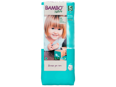 Sauskelnės BAMBO NATURE 5, 11 - 17 kg, 38 vnt