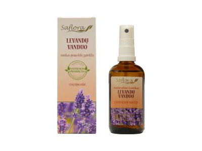 SAFLORA LEVANDŲ VANDUO tonikas, prausiklis, gaiviklis, 100 ml