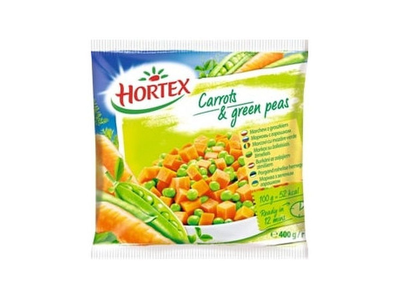 ❄️ Šald. morkų ir žirnelių mišinys HORTEX, 400 g
