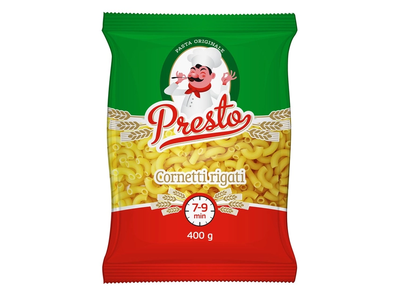 Makaronai PRESTO Cornetti Rigati, 400 g