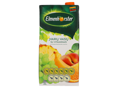 Įvairių vaisių sulčių vitaminizuotas gėrimas ELMENHORSTER, 20%, 2 l
