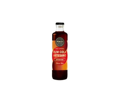 Alkoholinis kokteilis PUNCH CLUB, Rum & Cola Artesano 7%, 250 ml