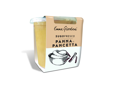 Makaronų padažas EMMA GIORDANI, su rūkyta Pancetta ir Provolonės sūriu, 300 g