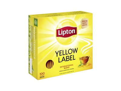 Arbata LIPTON Yellow Label Express, su siūlu, 100 x 2 g