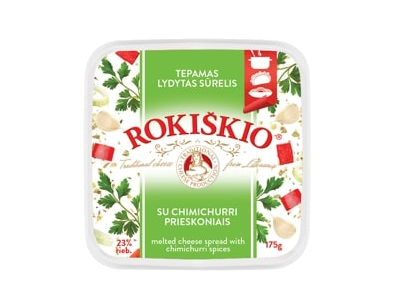Rokiškio lydytas sūrelis su Chimichurri prieskoniais 23% 175g