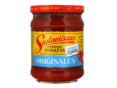 Pomidorų padažas SUSLAVIČIAUS ORIGINALUS,490g
