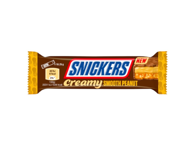 Šokoladinis batonėlis SNICKERS CREAMY PEANUT, 36.5 g
