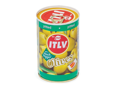 Žaliosios alyvuogės be kauliukų ITLV, 300 g / 110 g