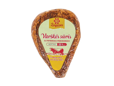 Kept. ŽAGARĖS varšk. sūris su č. p., 22%, 1kg